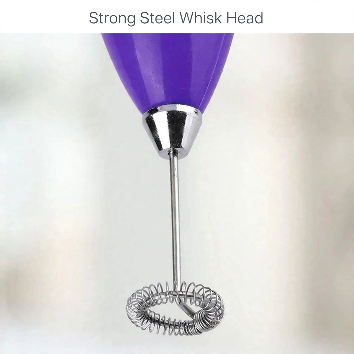 Battery-Operated Milk Frother – Handheld Whisk for Frothy Coffee, Shakes & Lassi