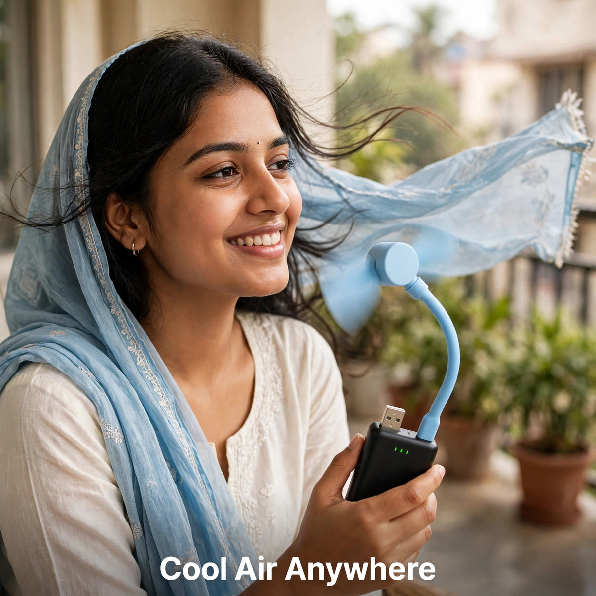 Portable USB Mini Fan – Personal Cooling for Desk & Kitchen