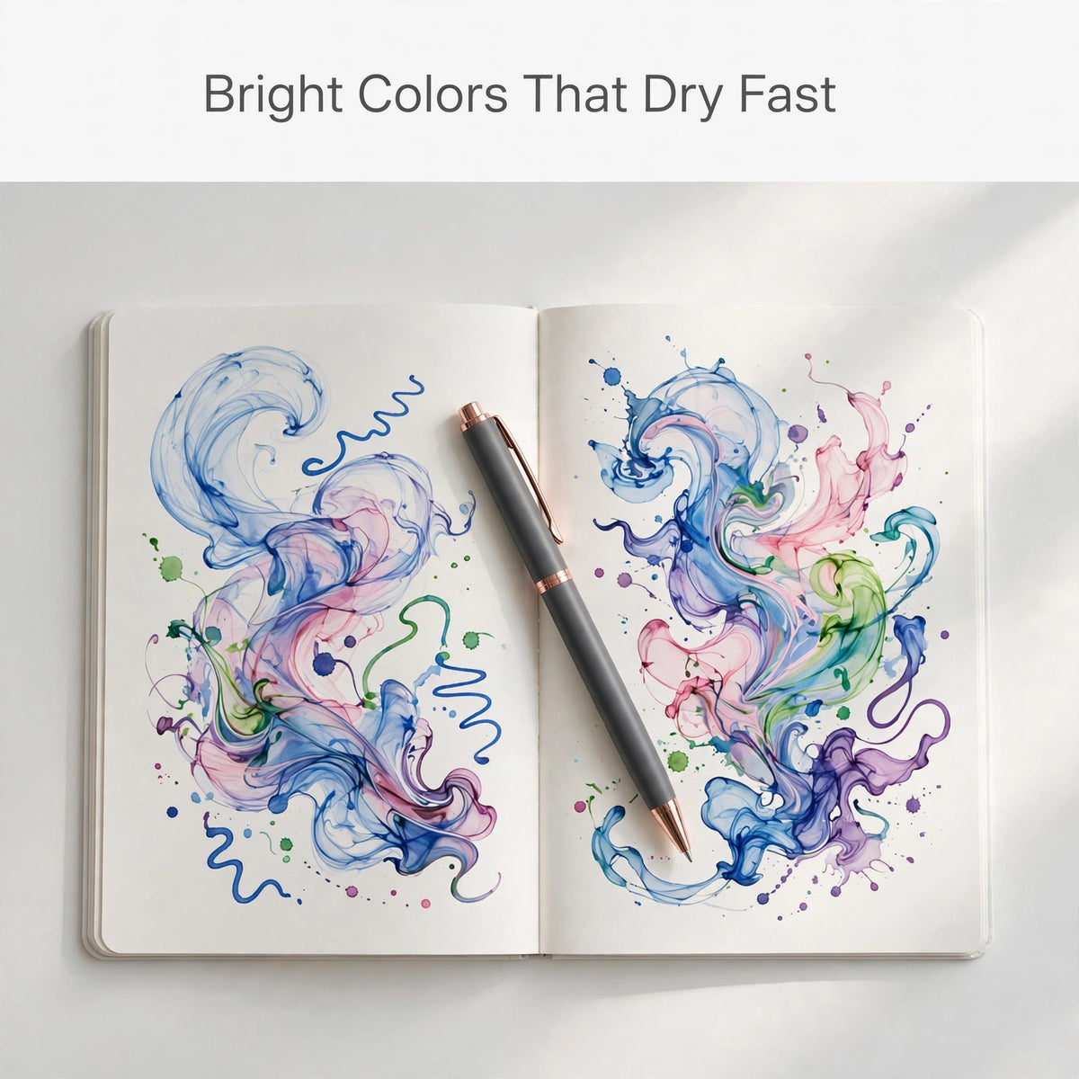 Bright quick-drying ink colours