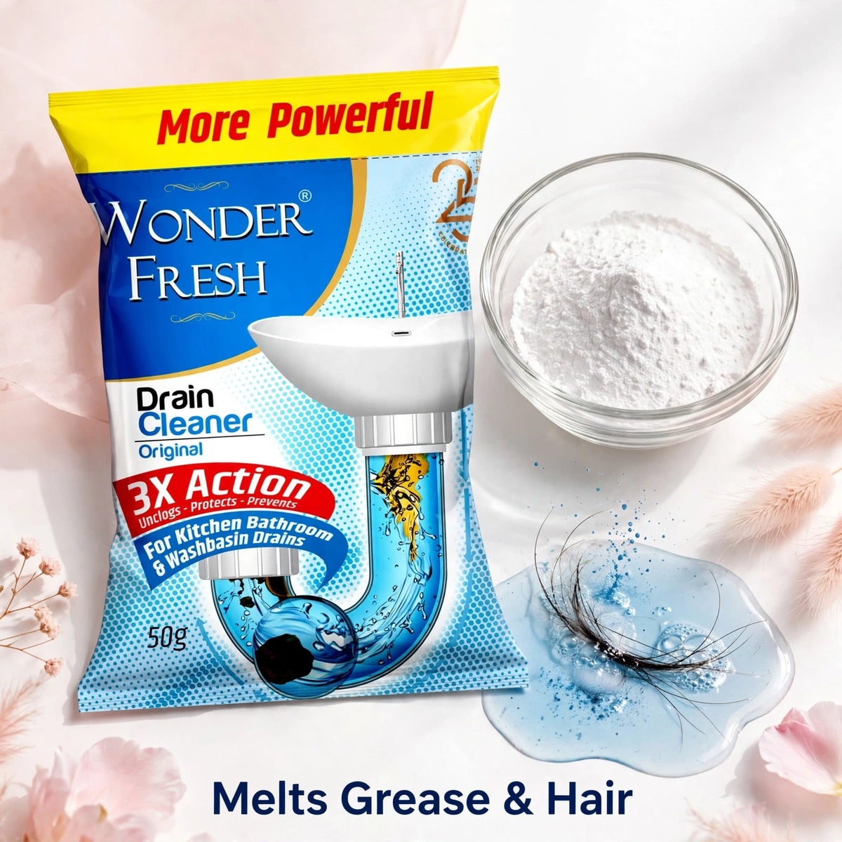 Drain Cleaner Powder 50g – Unclog Drains Without a Plumber