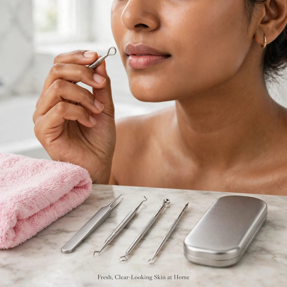 Blackhead Remover Tool Kit – 4-in-1 Stainless Steel
