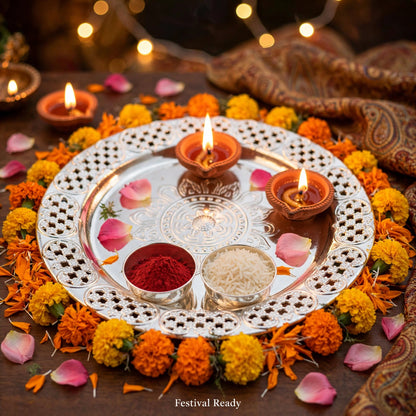 Pooja Thali Set 8-inch – Ready for Every Festival