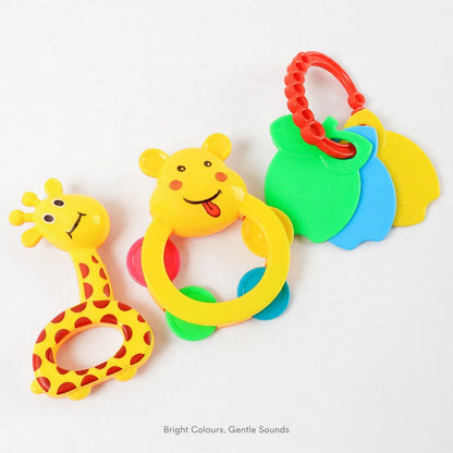 Baby Rattle Toy Set 3 pc – Sensory Play for Infants
