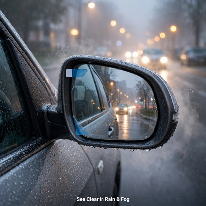 Car Mirror Anti-Fog Film – Clear Mirror in Rain & Winter