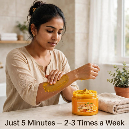 Massage scrub in circular motions